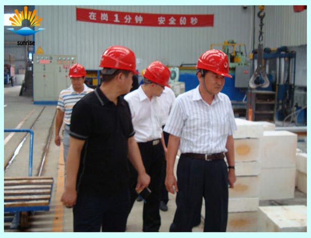 Korean customers come to our factory inspection brick